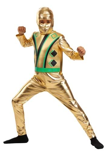 Kids Gold Ninja Master Costume