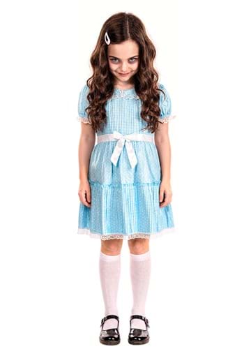 Girls Deluxe Creepy Twin Sister Costume