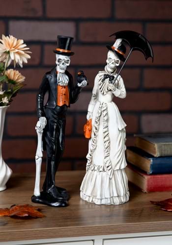 Set of Two 13 Inch Resin Skeletons