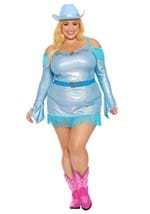 Women's Plus Size Rhinestone Cowgirl Costume Alt 1