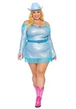 Women's Plus Size Rhinestone Cowgirl Costume Alt 2