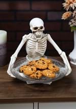 10" Resin Sitting Skeleton Holding Glass Plate