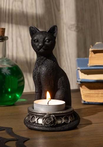 Black Cat T-Light Holder