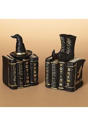 8 Inch Halloween Books with Witch Hat and Boots Set