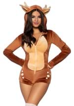 Women's Sexy Plush Fawn Romper Costume