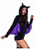 Womens Plush Black Bat Romper Costume Alt 2