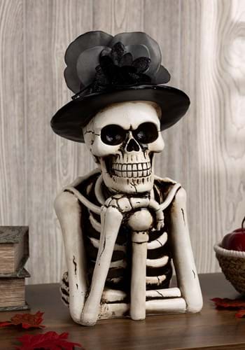 Light Up Top Hat Skeleton Figure