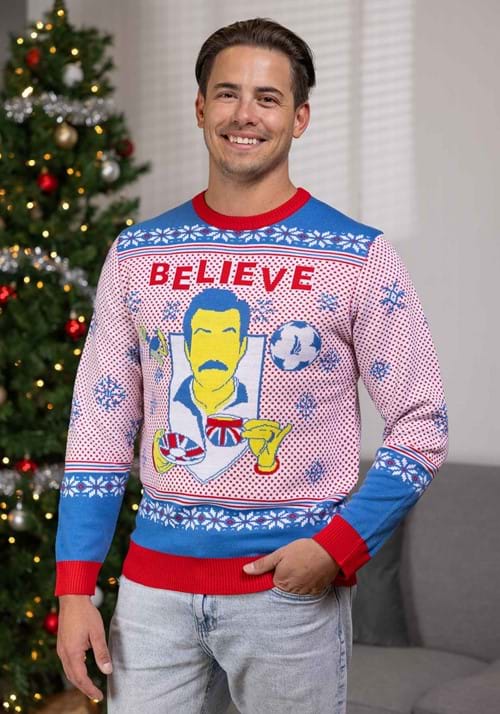 Adult Ted Lasso Believe Ugly Sweater