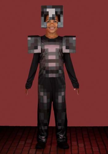 Minecraft Kid's Netherite Armor Jumpsuit Classic Costume-upd