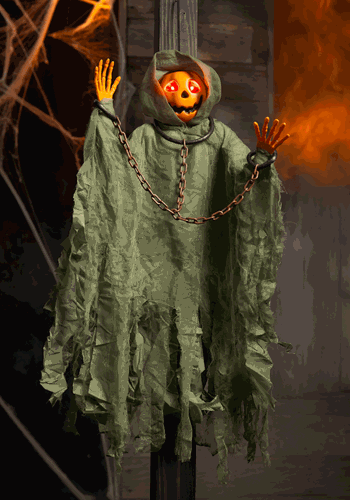 36 inch Light Up Hanging Pumpkin Reaper Décoration