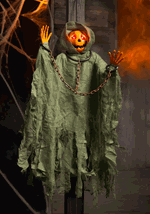 36 inch Light Up Hanging Pumpkin Reaper Décoration