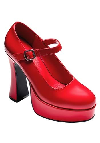 Red Platform Mary Jane Shoes-update