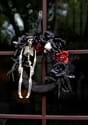 18 Inch Black Wreath with Skeleton and Flowers