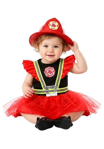 Infant Frilly Firefighter Costume Dress
