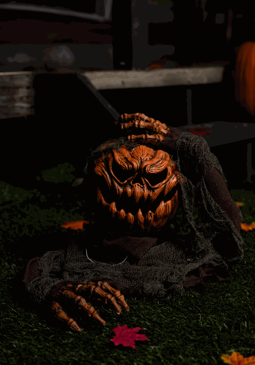 Animated Head Popping Pumpkin Ground Breaker Decoration