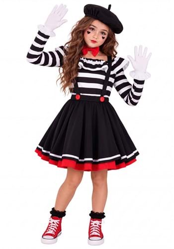 Girl's Curious Mime Costume