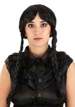 Black Pigtail Wig with Bangs Alt 1