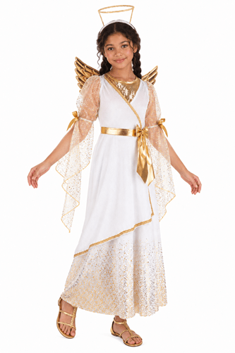 Girl's Golden Angel Costume Dress upd