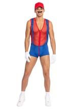 Mens Red Super Plumber Bro Costume