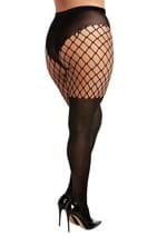 Womens Plus Black Fence Net Fishnets Alt 1
