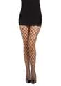 Womens Black Double Knitted Fence Net Fishnet