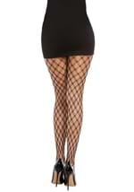 Womens Black Double Knitted Fence Net Fishnet Alt 1