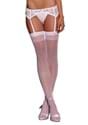 Womens White Stretch Lace Garter Belt