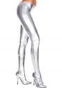 Womens Shiny Silver Pantyhose