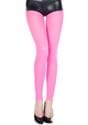 Womens Neon Pink Opaque Footless Tights