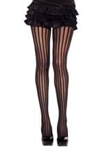 Womens Vertical Black Stripe Tights