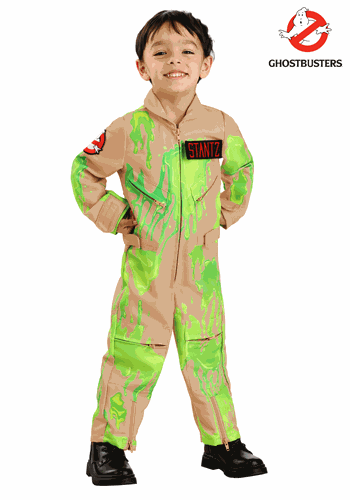 Toddler Slime Covered Ghostbusters Costume