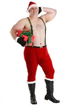 Men's Plus Size Sexy Santa Claus Costume Alt 1