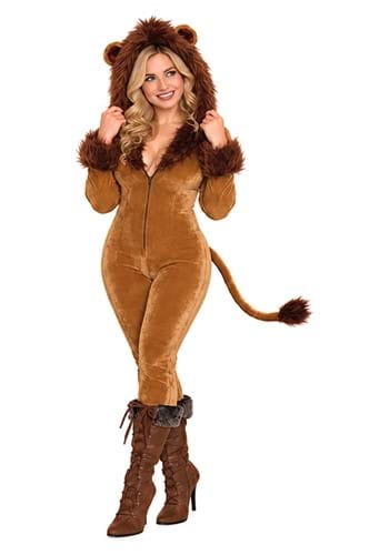 Women's Sexy Timid Lion Jumpsuit Costume upd