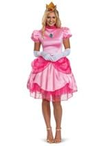 Womens Deluxe Super Mario Bros Princess Peach Costume