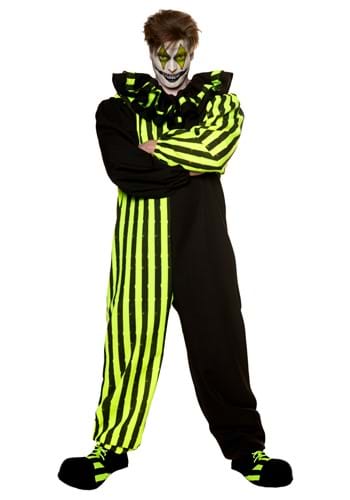 Mens Blacklight Reactive Two Tone Clown Jumpsuit