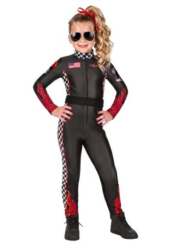 Girls Fiery Race Car Driver Costume