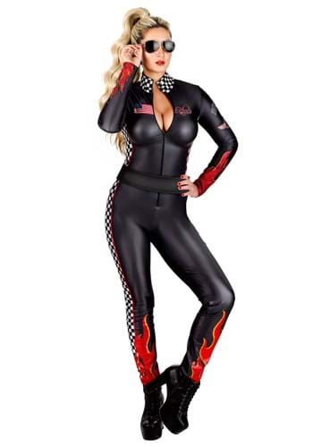 Womens Fiery Race Car Driver Costume