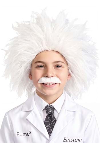 Kids Mad Scientist Costume Wig and Mustache Kit
