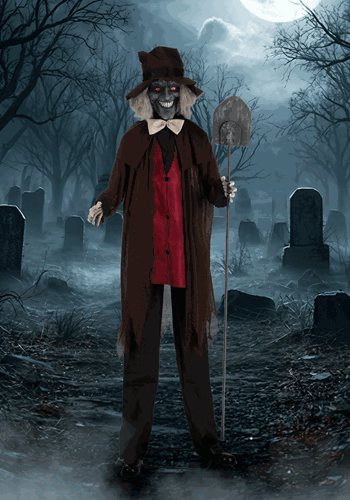 Gregor the Grave Digger Animated Decoration new