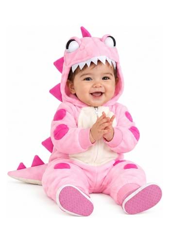 Pink Dinosaur Infant Onesie Costume Main 1