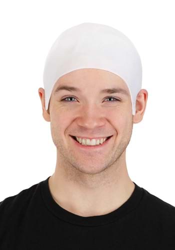 Adult White Bald Cap