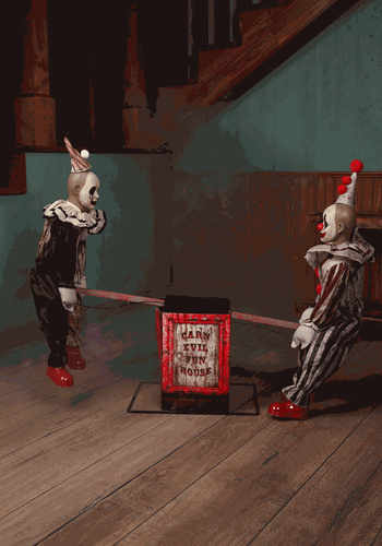 36-Inch See Saw Clowns Animated Decoration