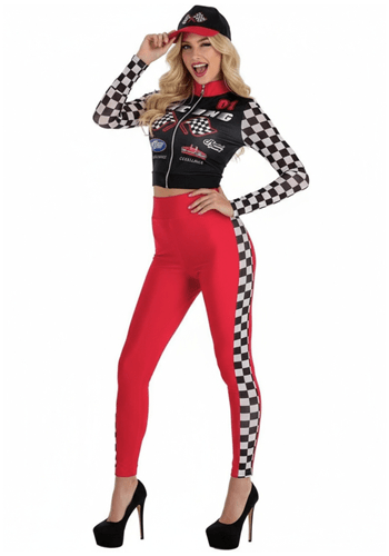 Womens Race Car Driver Suit Costume