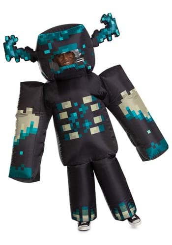 Kids Minecraft Warden Inflatable Costume