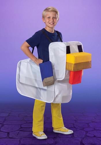 Kids Minecraft Chicken Jockey Pop Out Ride Costume