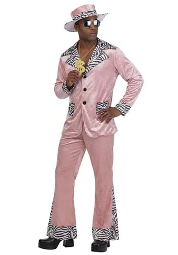 Mens Pink 70s Pimp Suit Costume