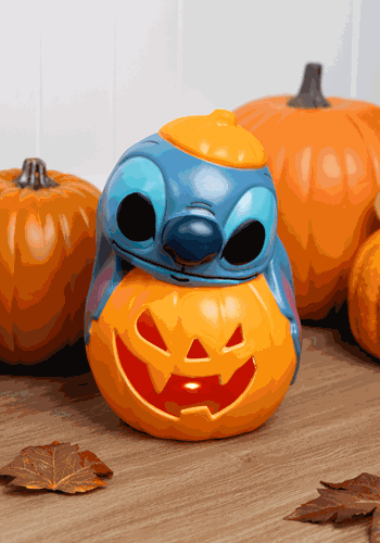 12 Inch Disney Light Up Stitch Pumpkin Stack Decoration