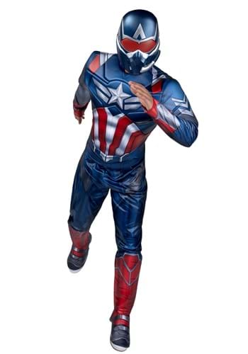 Mens Deluxe Sam Wilson Captain America Costume