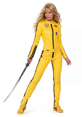 Women's Yellow Leather Ninja Assassin Costume